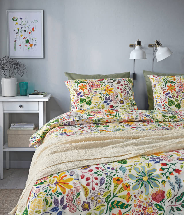 pościel w kwiaty IKEA