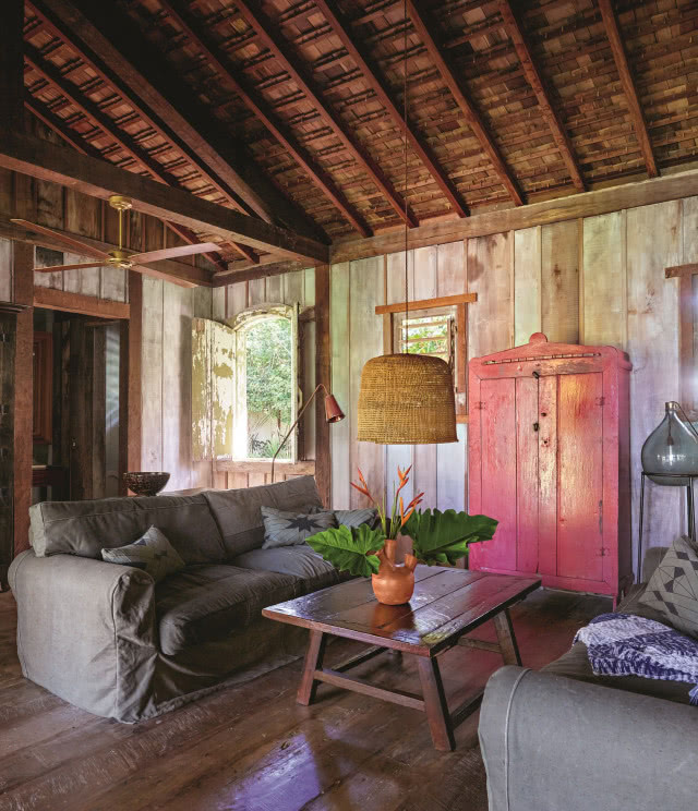 Drewniane letnisko w stylu boho