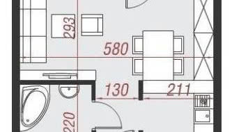 Sypialnia w kawalerce