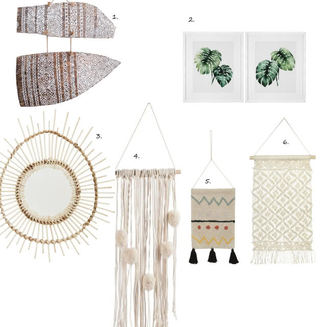 Dekoracje ścienne w stylu boho