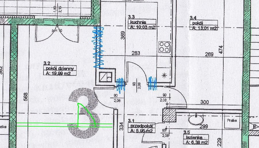 Salon połączony z sypialnią