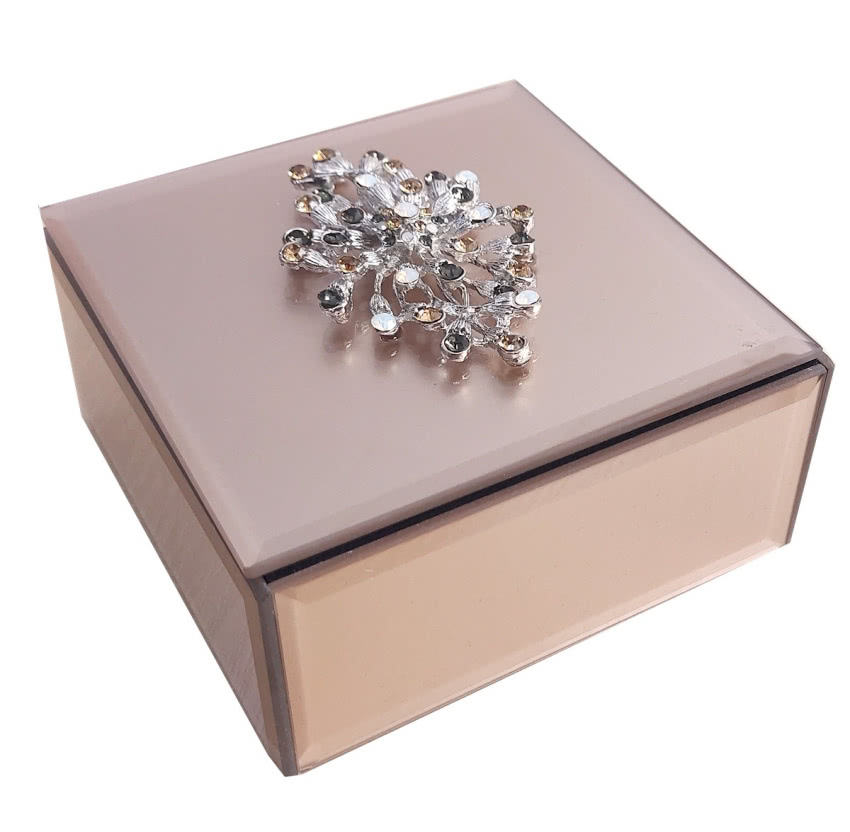 Glamour - wyrafinowana szklana szkatułka w...