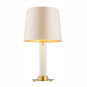 lampa stołowa o podstawie z litego mosiądzu