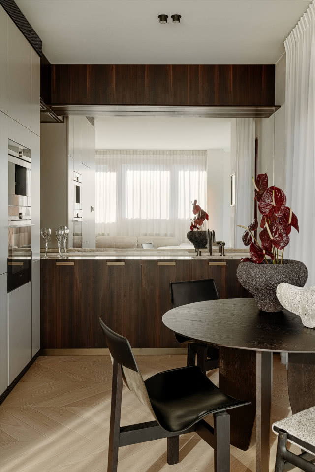 Eukaliptus wędzony fornir kuchnia meble