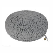 Puf ręcznie pleciony z bawełnianego sznurka