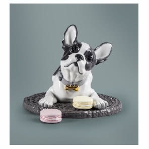 porcelanowa figurka Buldog francuski