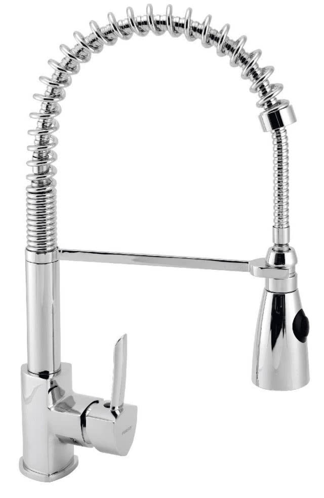 Bateria zlewozmywakowa Modena, wyciągany natrysk z dwoma rodzajami strumienia wody, wys. 41,5 cm, FERRO