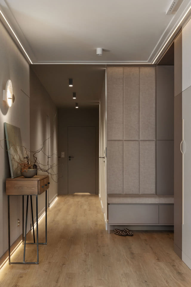 brązowy przedpokój