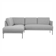 Sofa narożna z metalowymi nogami Fluente