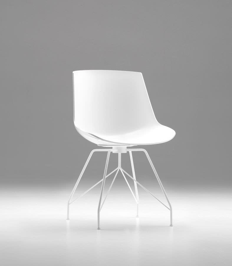 Flow. Krzesło z poliuretanowym oparciem, stalowe...