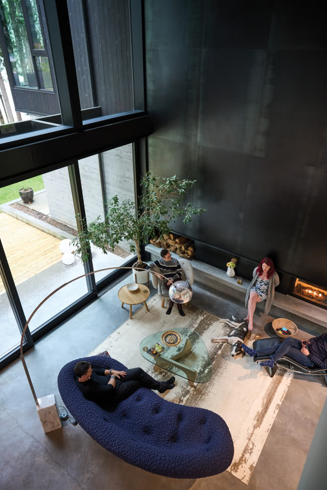 widok z góry na salon