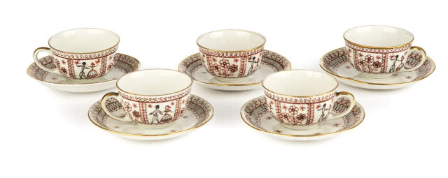 filiżanki do kawy Barbara Gawęda lata 50., 60.