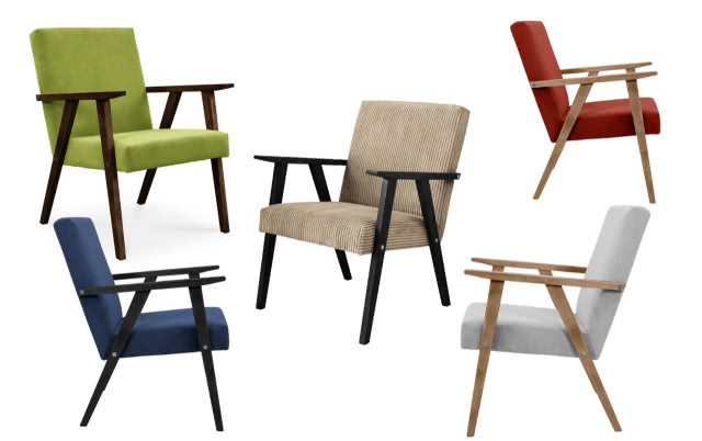 zbiór foteli w różnych kolorach