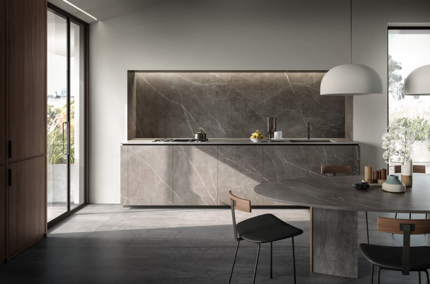 Laminam, kolekcja I-NATURALI, wzór Pietra Grey