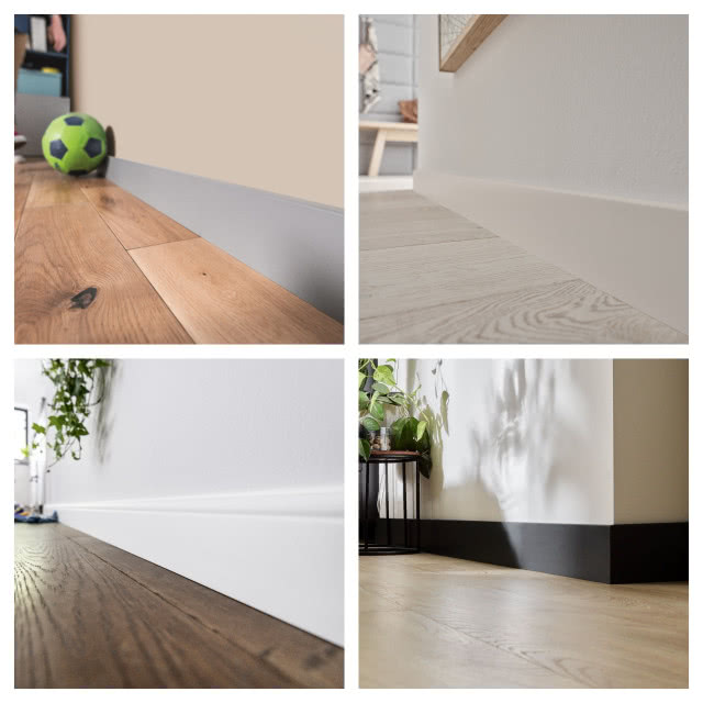 listwy przypodłogowe w różnym kolorze