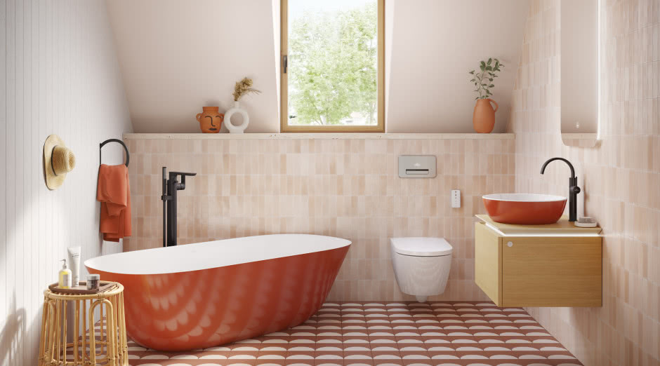 Kolor w łazience: Villeroy&Boch wprowadza do oferty nowe kolorowe umywalki!