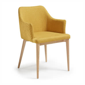Krzesło Erida z podłokietnikami żółte, 9DESIGN, 859 zł