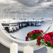 Turkus, fototapety i szczypta Orientu - mieszkanie w Sopocie