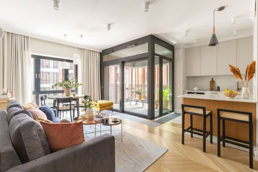 Rysunek obramowanie wyjścia na taras znajduje...