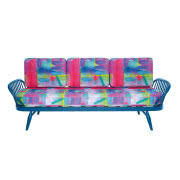 Stolik metalowy z tacą Nevis, okleina brzozowa,...