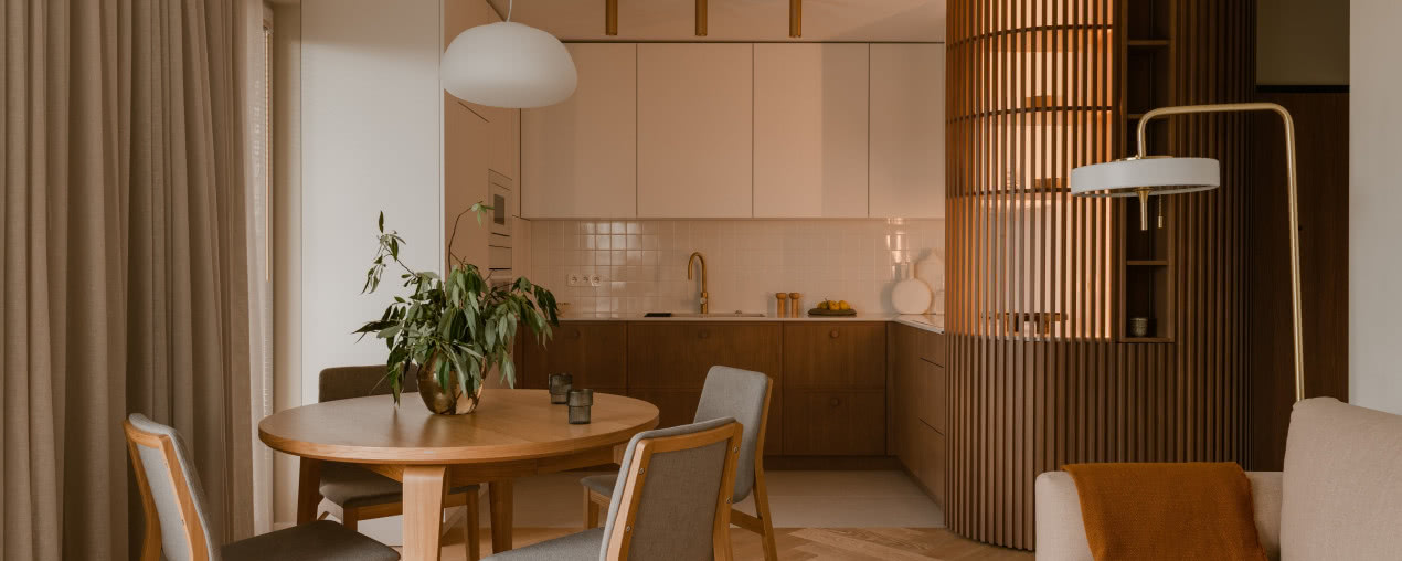 Wnętrze z muśnięciem lat pięćdziesiątych - tu króluje beż!