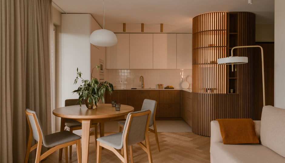 Wnętrze z muśnięciem lat pięćdziesiątych - tu króluje beż!