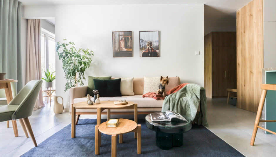 Mieszkanie w odcieniach zieleni. Właścicielka urządzała je kilka lat!