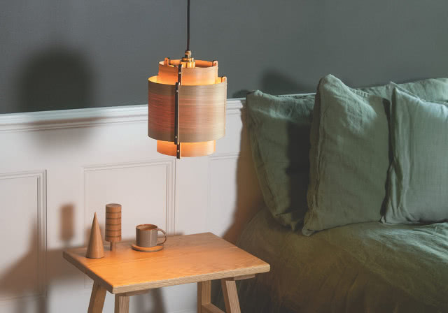 lampy do sypialni japandi