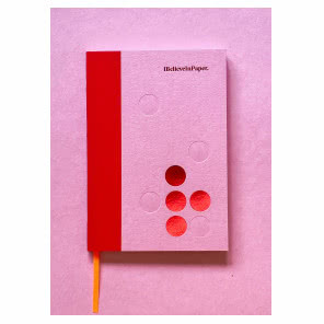 Red&Pink Couture ręcznie wykonany notes różowy