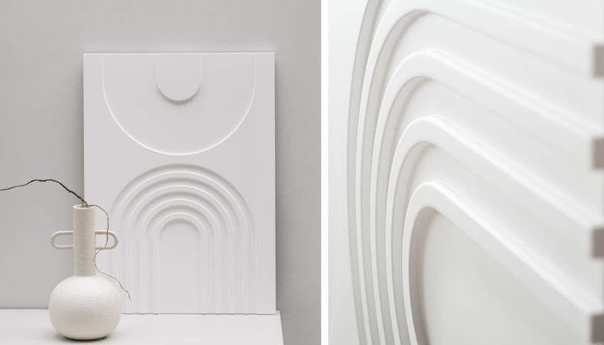 Ten relief wykonany jest z prasowanych włókien...