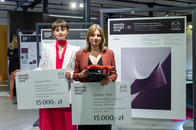 Joanna Kośko i Roksana Licznerska, pierwsze miejsce w kategorii Przestrzeń na Mazda Design 2019