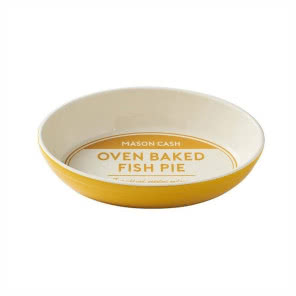 Naczynie do zapiekania Baker's Authority 28x19 cm biało-żółte, Mason Cash, SF MEBLE, 85 zł