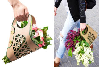 Papierowe torby Bluma do przenoszenia bukietów kwiatów, proj. Adam Groch