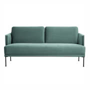Sofa z aksamitu z metalowymi nogami Fluente (2-osobowa)