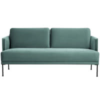 Sofa z aksamitu z metalowymi nogami Fluente (2-osobowa)