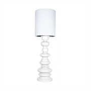 Biała lampa stojąca Loft