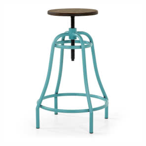Hoker-stołek barowy Carribi turkusowy, 9design, 469 zł