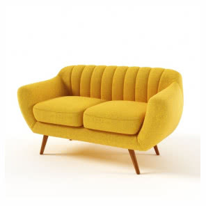 Żółta sofa dwuosobowa Wintech Azzurre, BONAMI