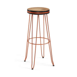 Hoker-stołek barowy Tesei miedziany, 9design, 539 zł