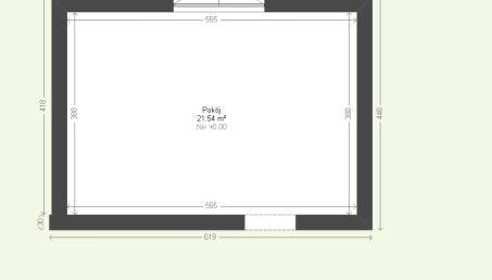 Układ mebli w salonie