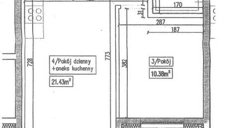 Rozplanowanie 2 - pokojowego mieszkania