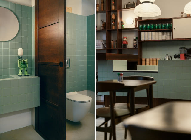 Połączenie szałwii, drewna i stylu japońskiego