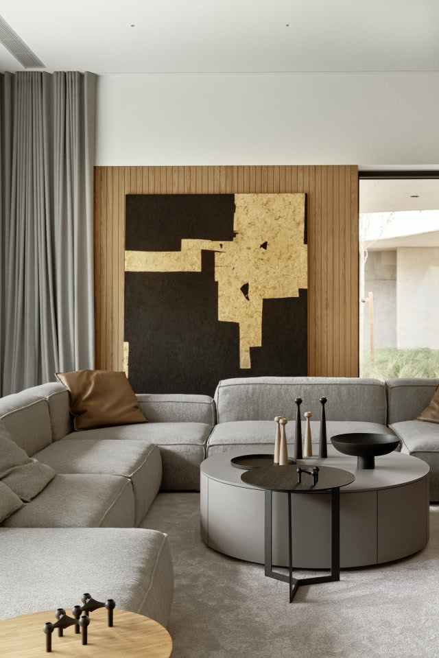 zbliżenie na obraz w salonie