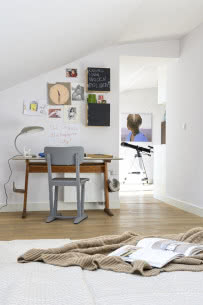 Kącik do pracy - mieszkanie w stylu skandynawskim