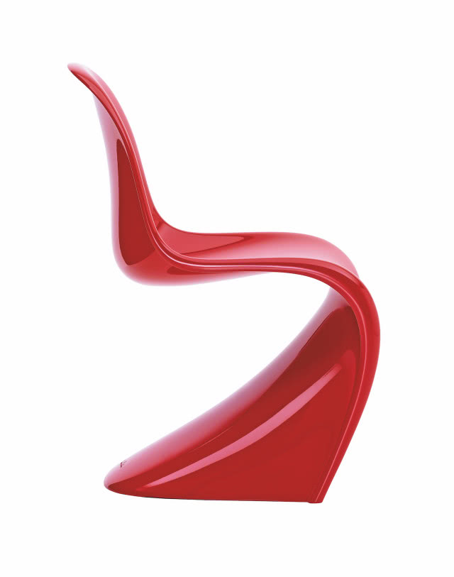 Panton Chair czerwone korzesło