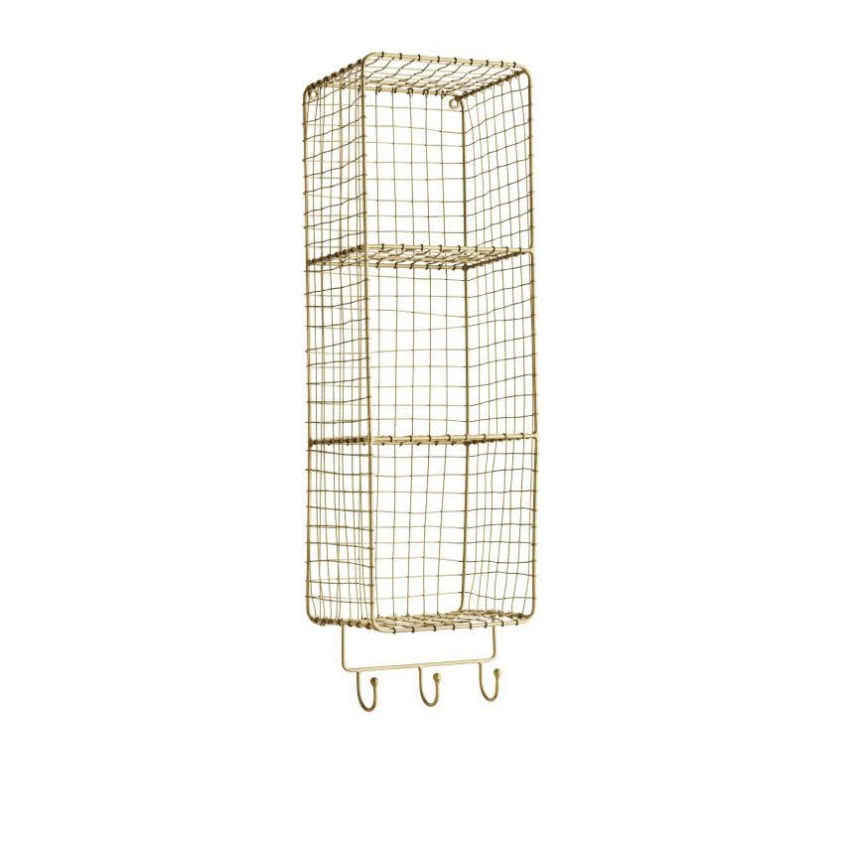 Półka wisząca druciana mosiądz Madam Stoltz,...