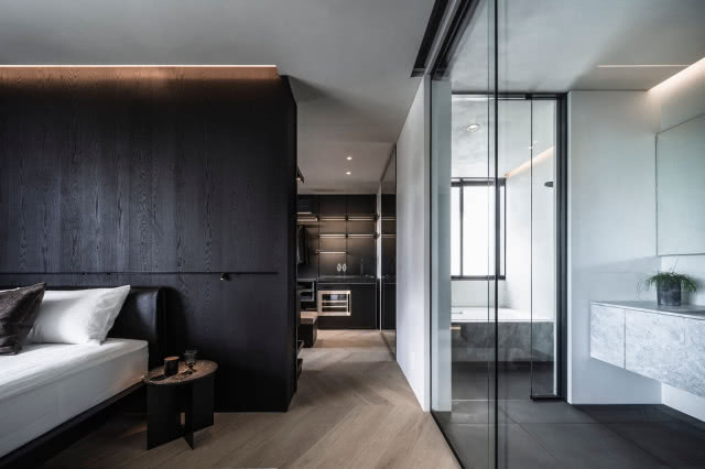 sypialnia z garderobą