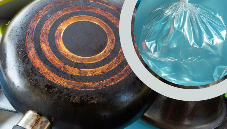 Z patelni brud będzie spływał jak woda. Włóżcie do siatki wypełnionej  tymi kilkoma składnikami