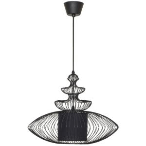 Proponowana lampa wisząca nad stolik kawowy - Lampa Wire Fruit, czarna, metal, śr. 44,5 cm