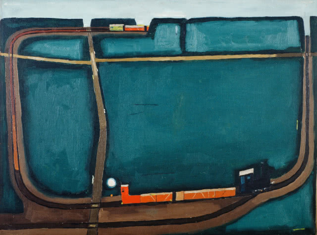 z lotu ptaka, na dole słabo widoczna kolejka